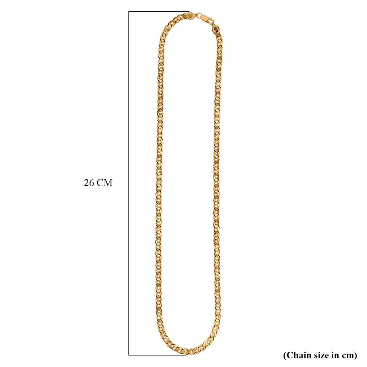 Vicenza Collection - Sterling Silver Double Curb Necklace (Size - 22) with Lobster Clasp in Gold Plating 8183718 5