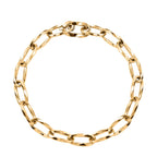 Vicenza Exclusive - 9K Yellow Gold Diamond Cut Twisted Paper Clip Bracelet (Size - 7.5), Gold Wt. 5 Gms