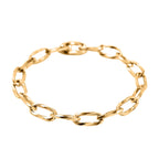 Vicenza Exclusive - 9K Yellow Gold Diamond Cut Twisted Paper Clip Bracelet (Size - 7.5), Gold Wt. 5 Gms