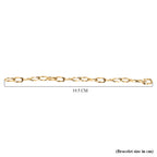 Vicenza Exclusive - 9K Yellow Gold Diamond Cut Twisted Paper Clip Bracelet (Size - 7.5), Gold Wt. 5 Gms