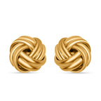Vicenza Showcase  - 9K Yellow Gold Double Knot Stud Earrings