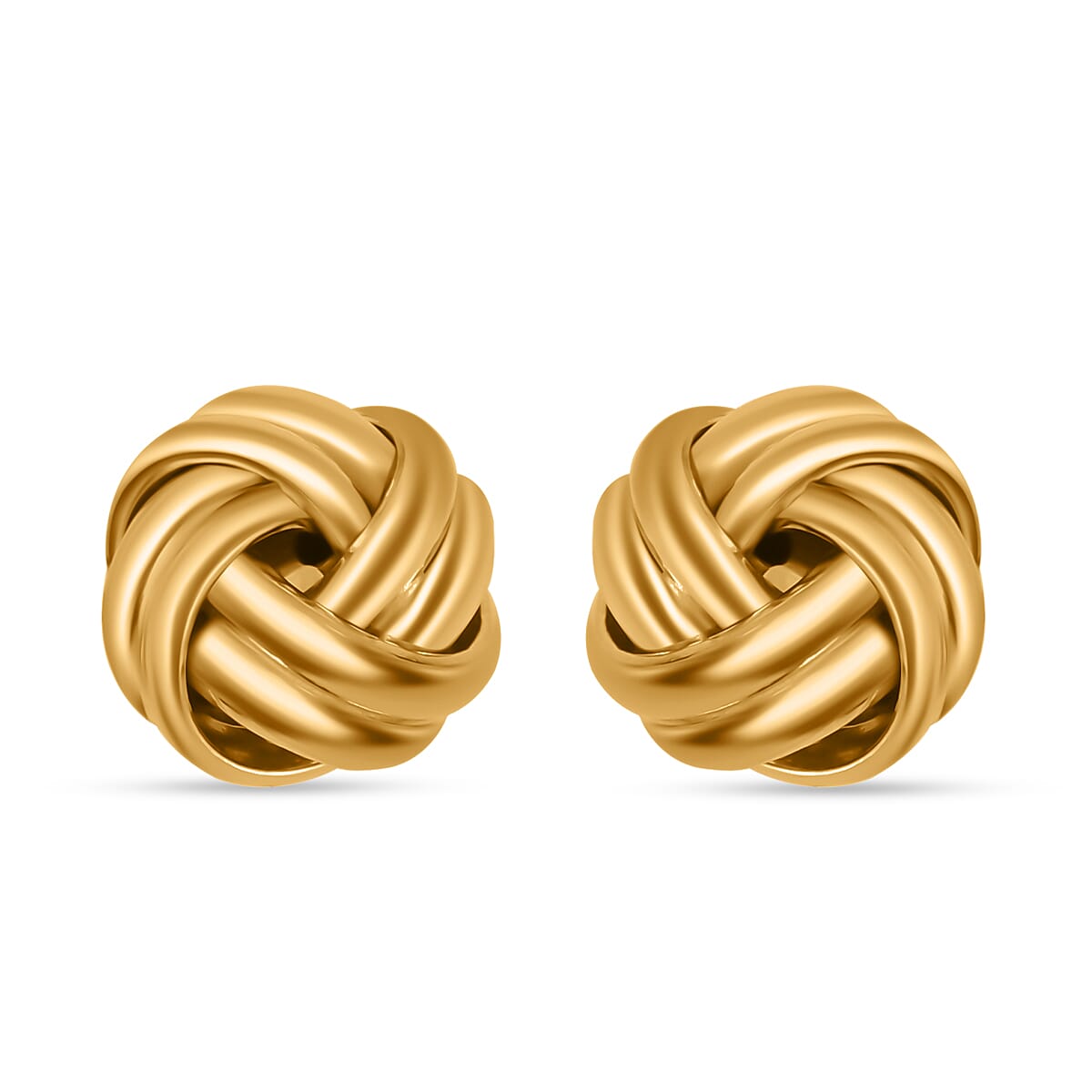 Vicenza Showcase  - 9K Yellow Gold Double Knot Stud Earrings 7722372 0