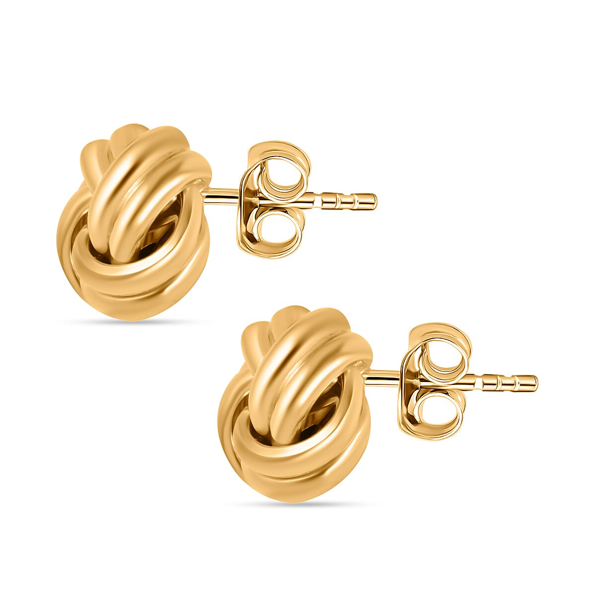 Vicenza Showcase  - 9K Yellow Gold Double Knot Stud Earrings 7722372 3