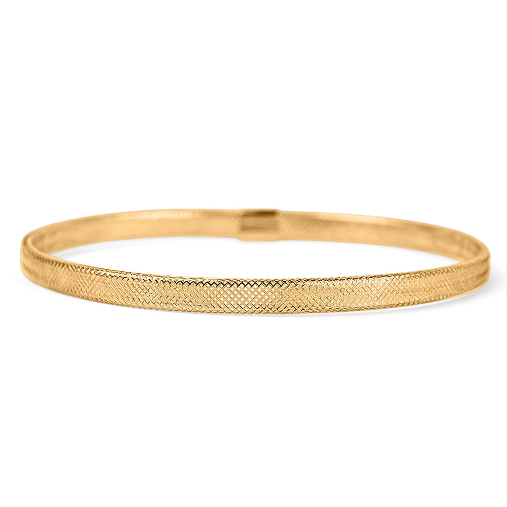 Vicenza Showcase Deal - 9K Yellow Gold Stretchable Omega Bangle