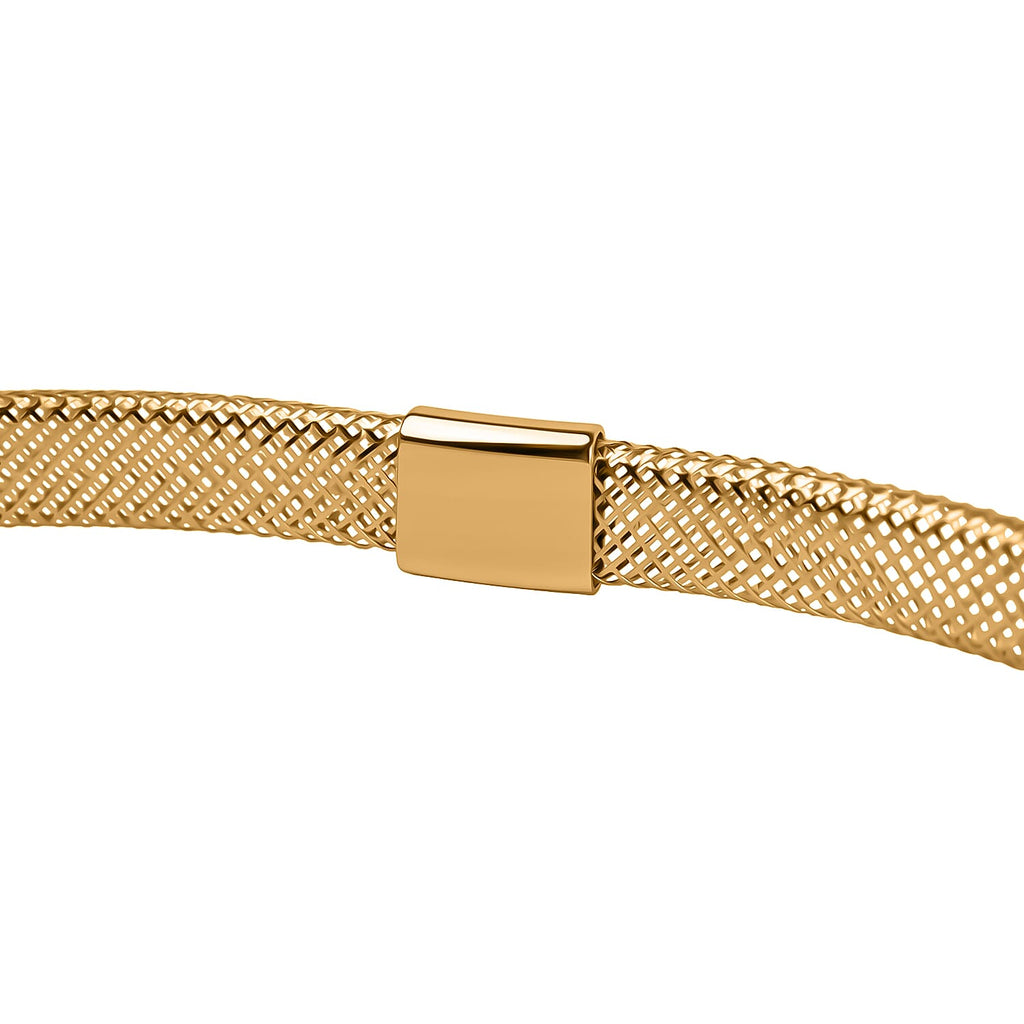 Vicenza Showcase Deal - 9K Yellow Gold Stretchable Omega Bangle