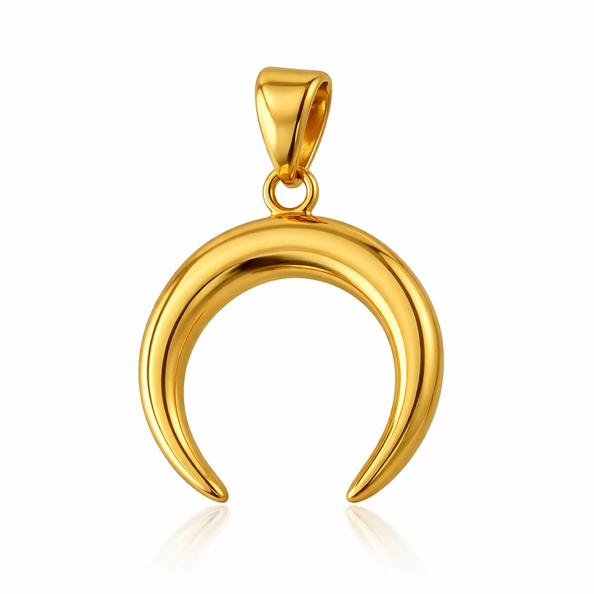 Vicenza closeout 9K Yellow Gold Crescent Moon Pendant 8280947 0