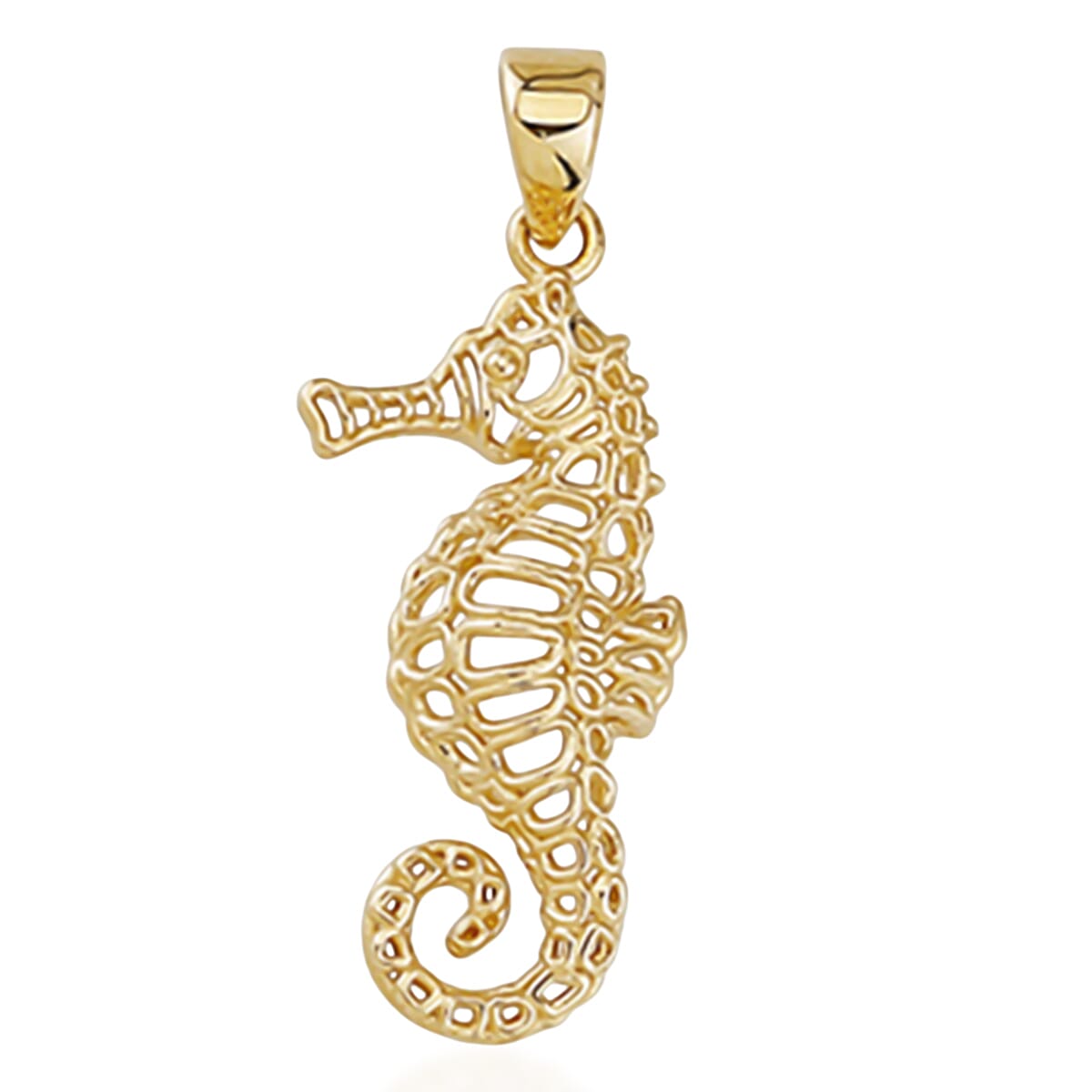 Vicenza closeout 9K Yellow Gold Seahorse Pendant 8280958 0