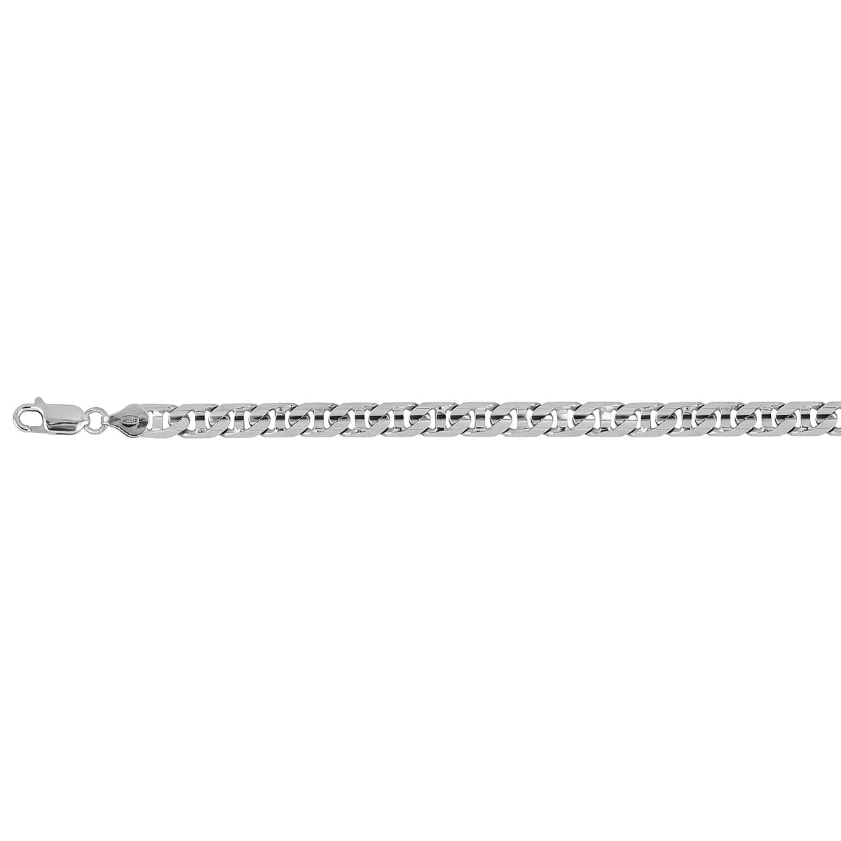 Italian Made-Sterling Silver Mariner Necklace (Size 20) with Lobster Clasp, Silver Wt. 23.25 Gms. 8110153 0