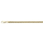 Italian Made Gold Overlay Sterling Silver Spiga Bracelet (Size - 7.5) with Lobster Clasp
