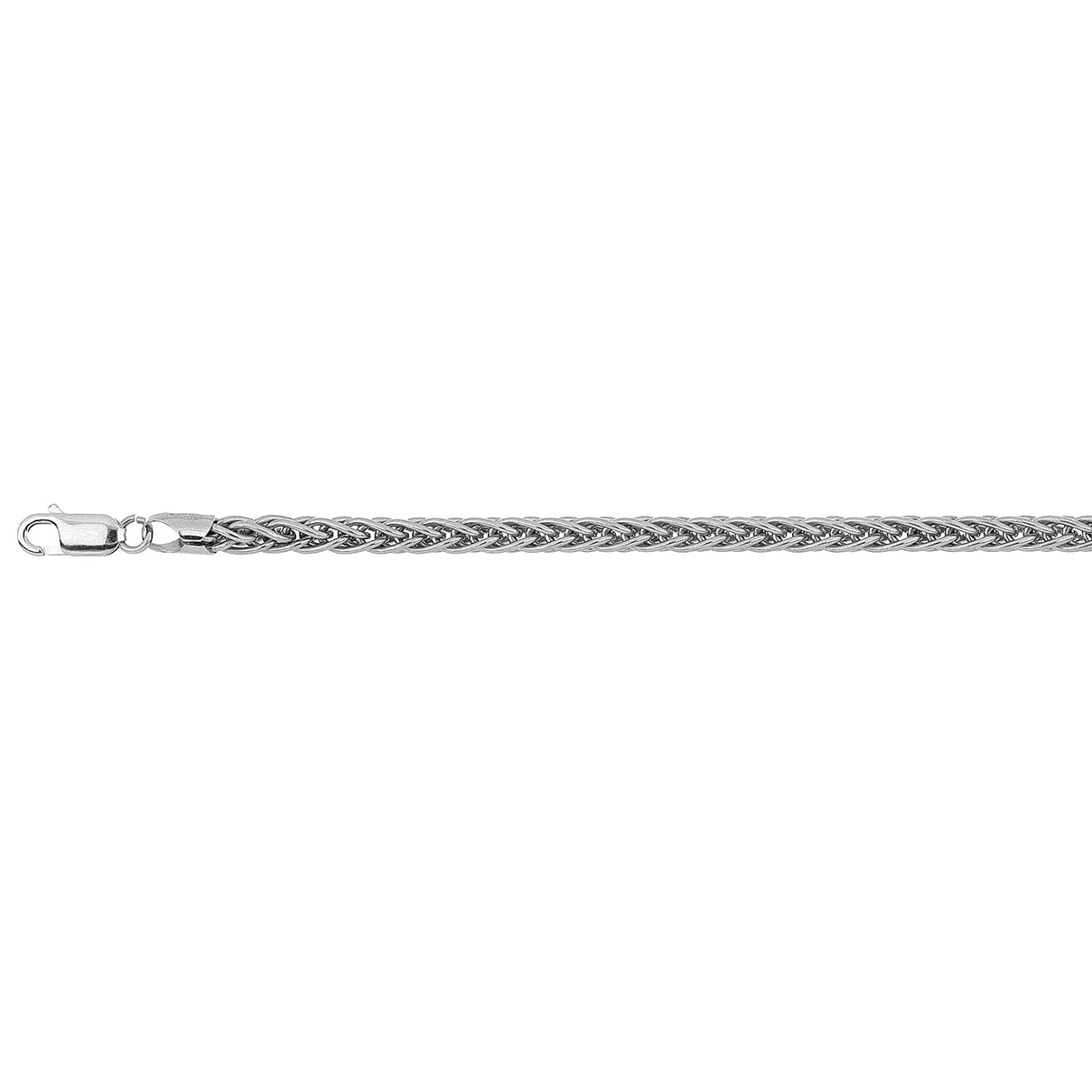 Italian Made-Sterling Silver Spiga Necklace (Size - 20) with Lobster Clasp, Silver Wt. 21.48 Gms. 8110145 0