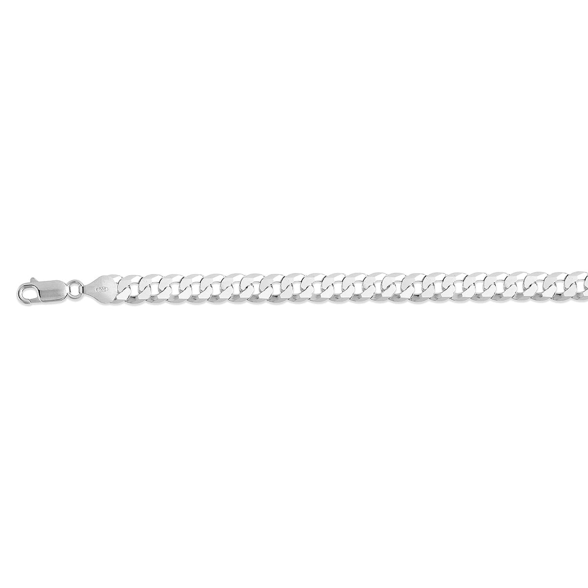Vicenza collection - Super Flat Curb Bracelet (Size - 7.5) in Sterling Silver, Silver Wt. 13.25 Gms. 8110094 0