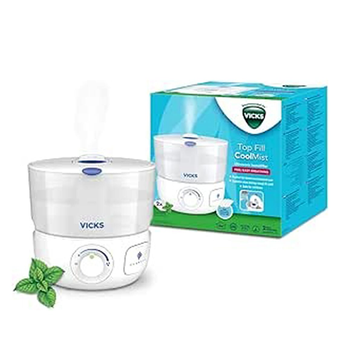Vicks Top Fill Cool Mist Ultrasonic Humidifier - VapoPads Included 7706141 0