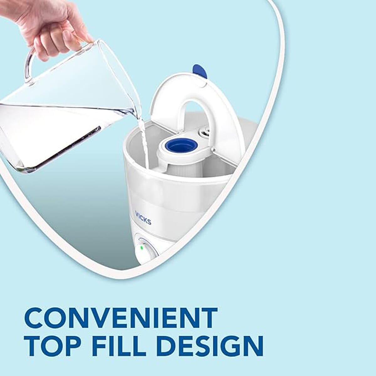 Vicks Top Fill Cool Mist Ultrasonic Humidifier - VapoPads Included 7706141 4