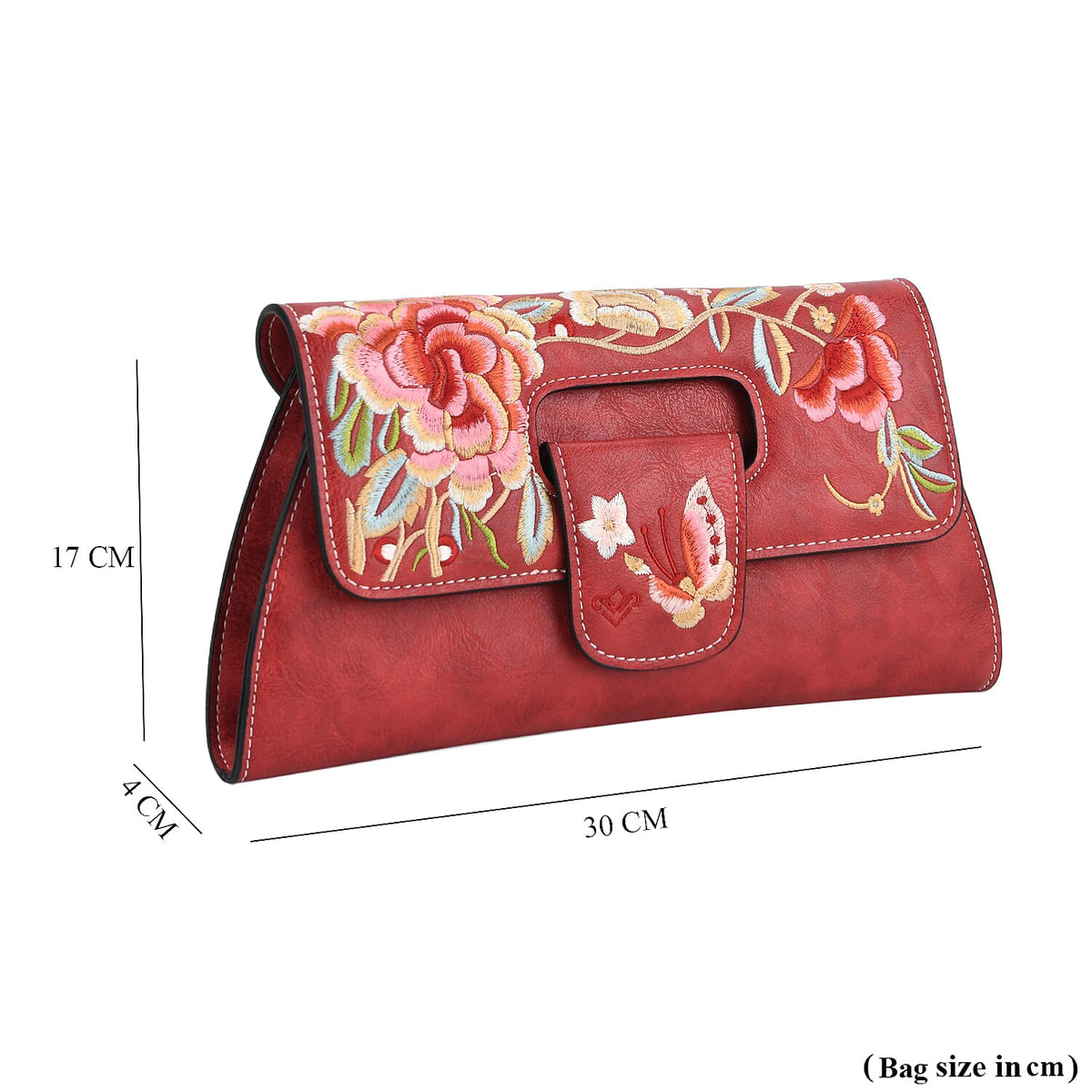 Vintage Chinese Hand Embroidered Crossbody Bag - Red 8234422 7