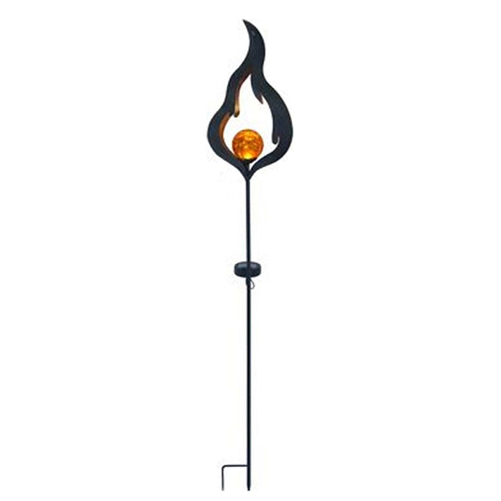 Vintage Flame Design Lighting LED Solar Garden Stake GL1003EZ (18 x 93cm) - Grey &amp; Brown V32623488 1