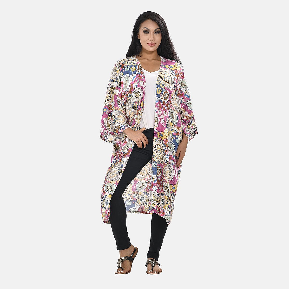 Printed Long Kimono 7507659 0