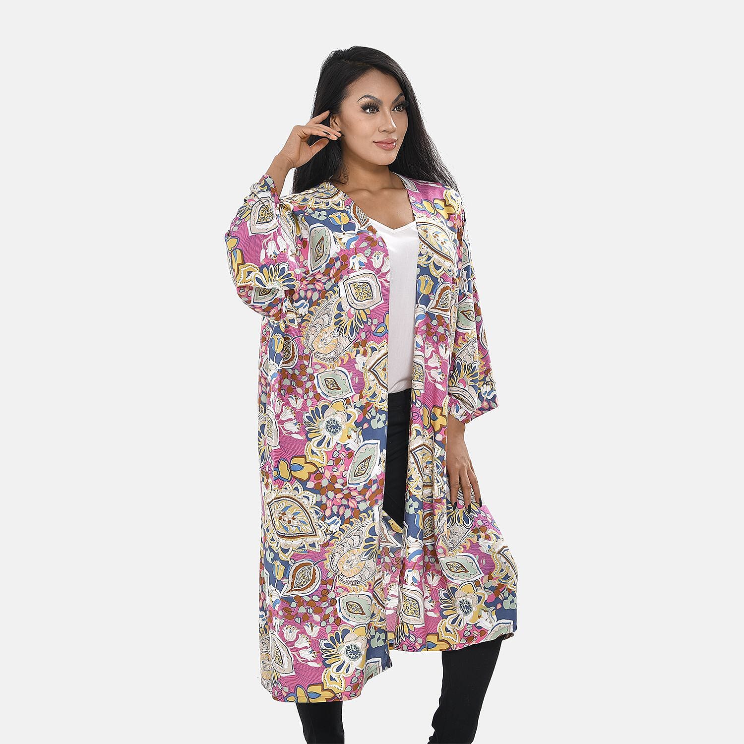 Printed Long Kimono 7507659 4