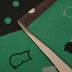 Closeout Deal Patchwork Pattern Super Soft Shawl (One Size, 180x67cm) - Green Black - Multi
