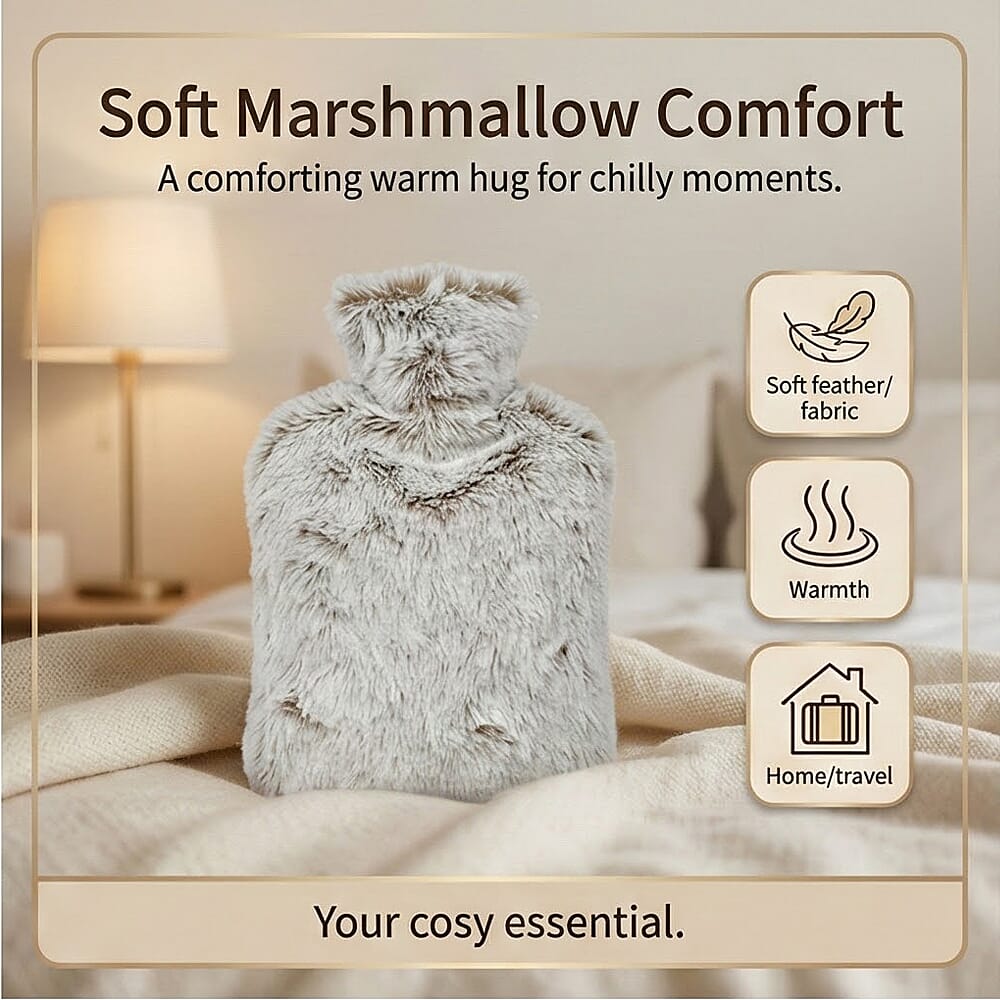 WARMIES Marshmallow Microwavable Hot Water Bottle - Beige 8330962 2