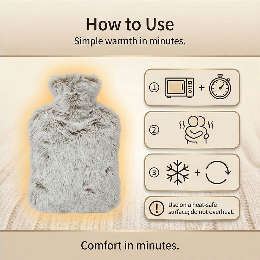 WARMIES Marshmallow Microwavable Hot Water Bottle - Beige 8330962 3