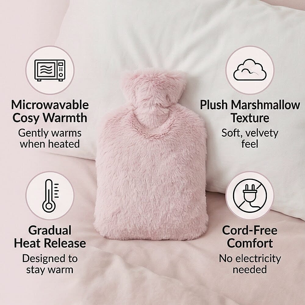 WARMIES Marshmallow Microwavable Hot Water Bottle - Pink V32639694 3