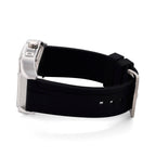 WILLIAM HUNT Automatic 3ATM WR Blue Hollow Dial & Silver Case Watch with Black Silicone Strap