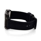 WILLIAM HUNT Automatic 3ATM WR Gold Hollow Dial & Black Case Watch with Black Silicone Strap