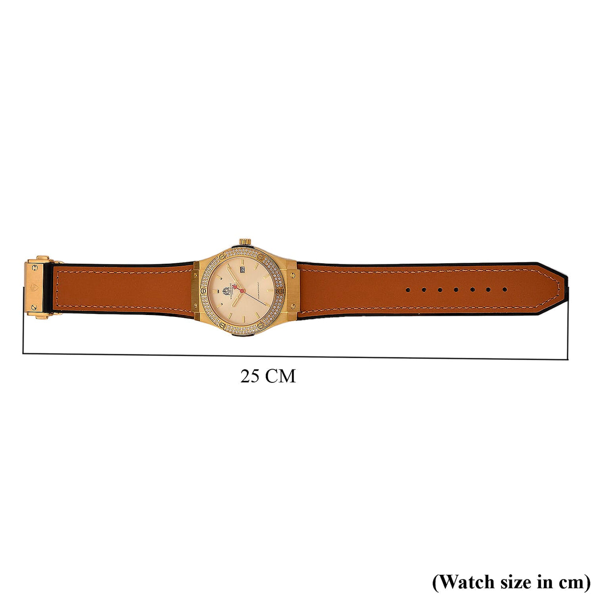 TJC 20TH ANNIVERSARY COMMISSION EXCLUSIVE - WILLIAM HUNT Limited Edition Epson Solar AS32 Movt. 5ATM WR Gold Sunshine &amp; Moissanite Dial &amp; Gold Case Watch with Coffee Strap (Adjustable) V32530246 8