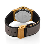 TJC 20TH ANNIVERSARY COMMISSION EXCLUSIVE - WILLIAM HUNT Limited Edition Epson Solar AS32 Movt. 5ATM WR Gold Sunshine & Moissanite Dial & Gold Case Watch with Black Strap (Adjustable)