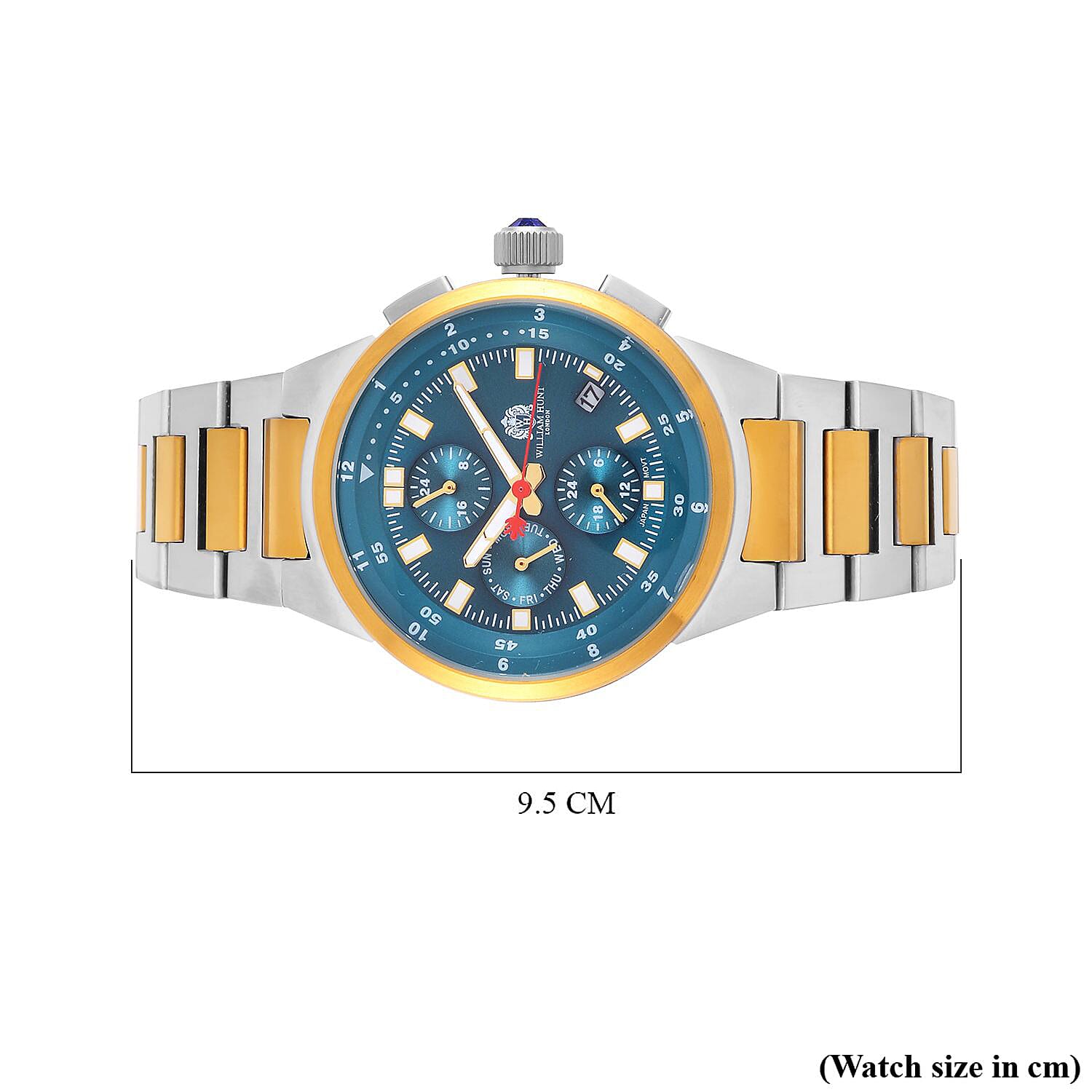 WILLIAM HUNT Limited Edition 5ATM Water Resistant Watch With Presentation Box - Two Tone 8235488 8