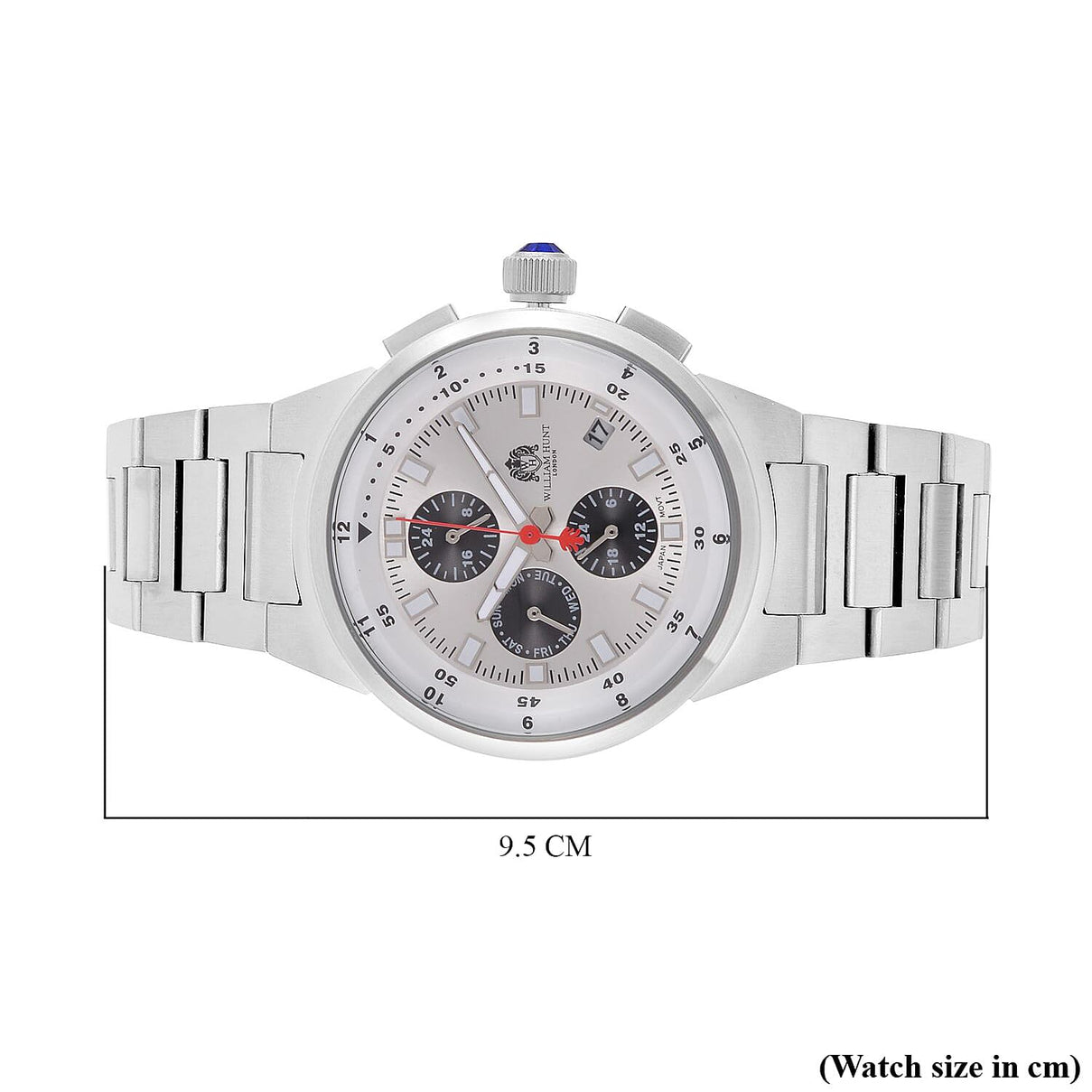 WILLIAM HUNT Limited Edition 5ATM Water Resistant Watch With Presentation Box - Silver V32371644 9