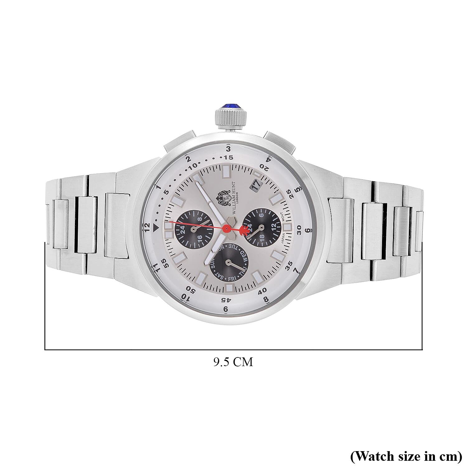 WILLIAM HUNT Limited Edition 5ATM Water Resistant Watch With Presentation Box - Silver V32371644 9