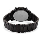 WILLIAM HUNT Seiko VD53 Japan Quartz 5ATM WR Red Dial & Black Case Mens Watch with Black Stainless Steel Strap