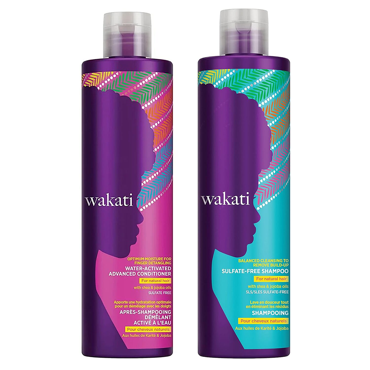 Wakati Sulfate-Free Shampoo &amp; Water-Activated Advance Conditioner Duo For Natural Hair - 235ml Each 8240334 0