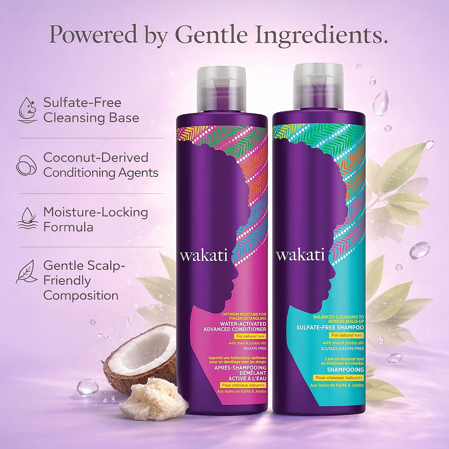 Wakati Sulfate-Free Shampoo &amp; Water-Activated Advance Conditioner Duo For Natural Hair - 235ml Each 8240334 4