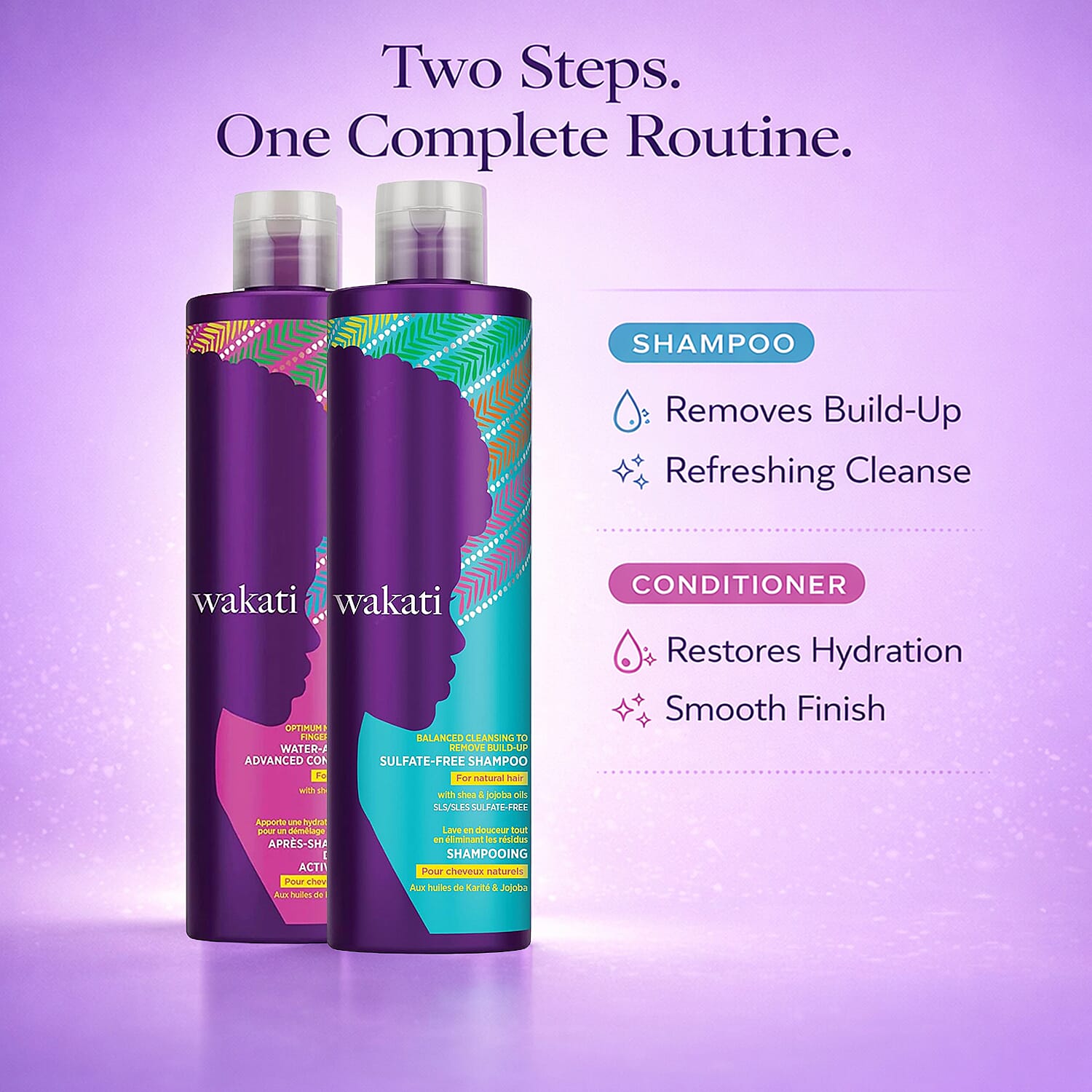 Wakati Sulfate-Free Shampoo &amp; Water-Activated Advance Conditioner Duo For Natural Hair - 235ml Each 8240334 5