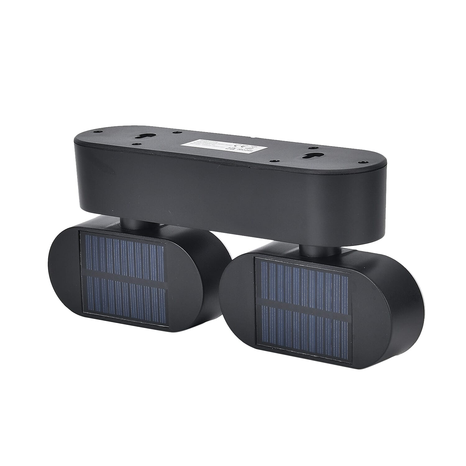 Solar Wall Light-with Motion Sensor (Twin head) with 1200mah Rechargeable Battery - Black 7700616 3