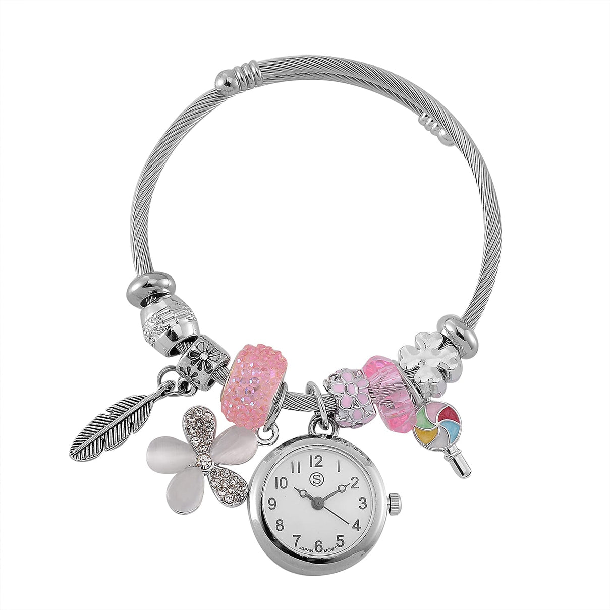 STRADA Japanese Movement Charm Bracelet Watch 7842763 0