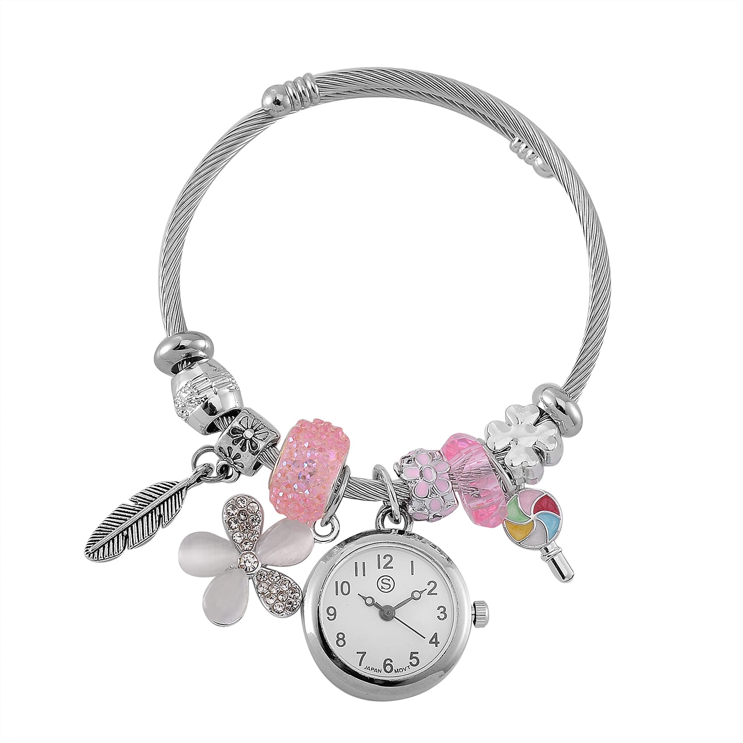 STRADA Japanese Movement Charm Bracelet Watch 7842763 0
