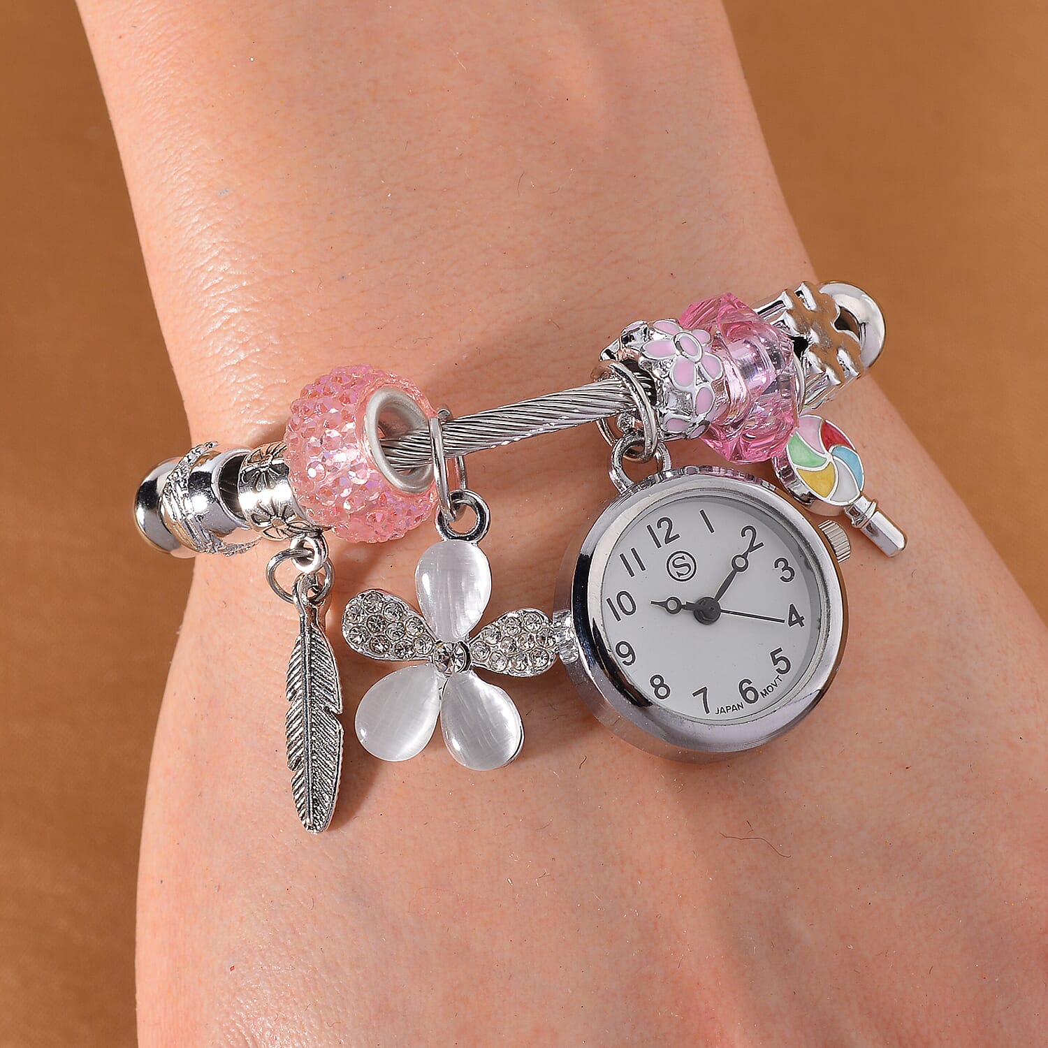 STRADA Japanese Movement Charm Bracelet Watch 7842763 2