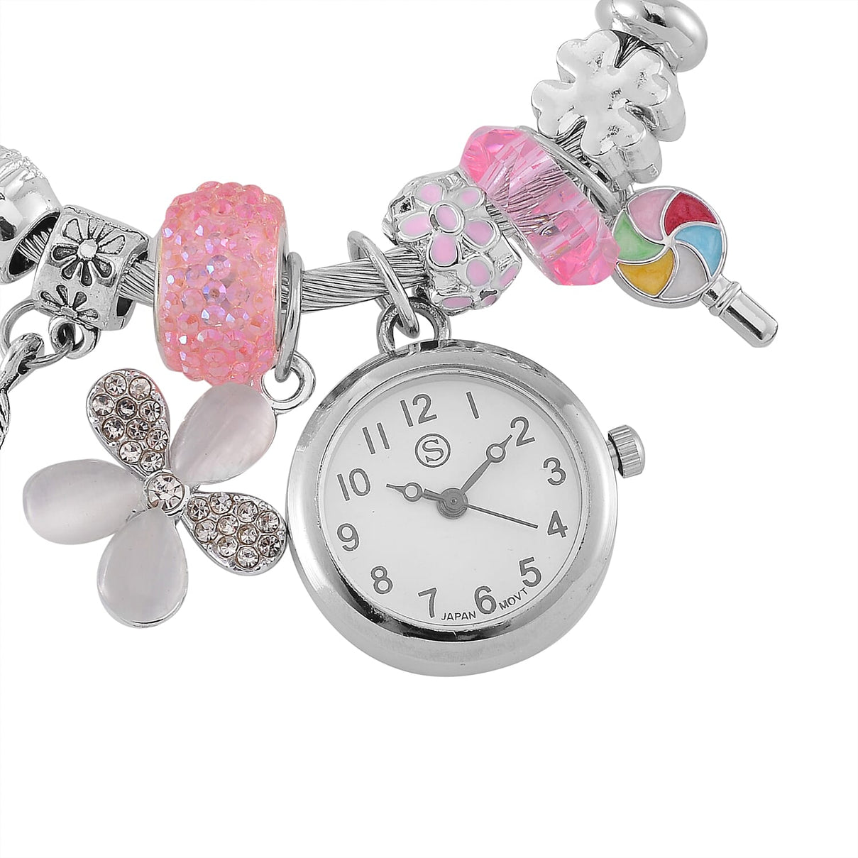STRADA Japanese Movement Charm Bracelet Watch 7842763 3