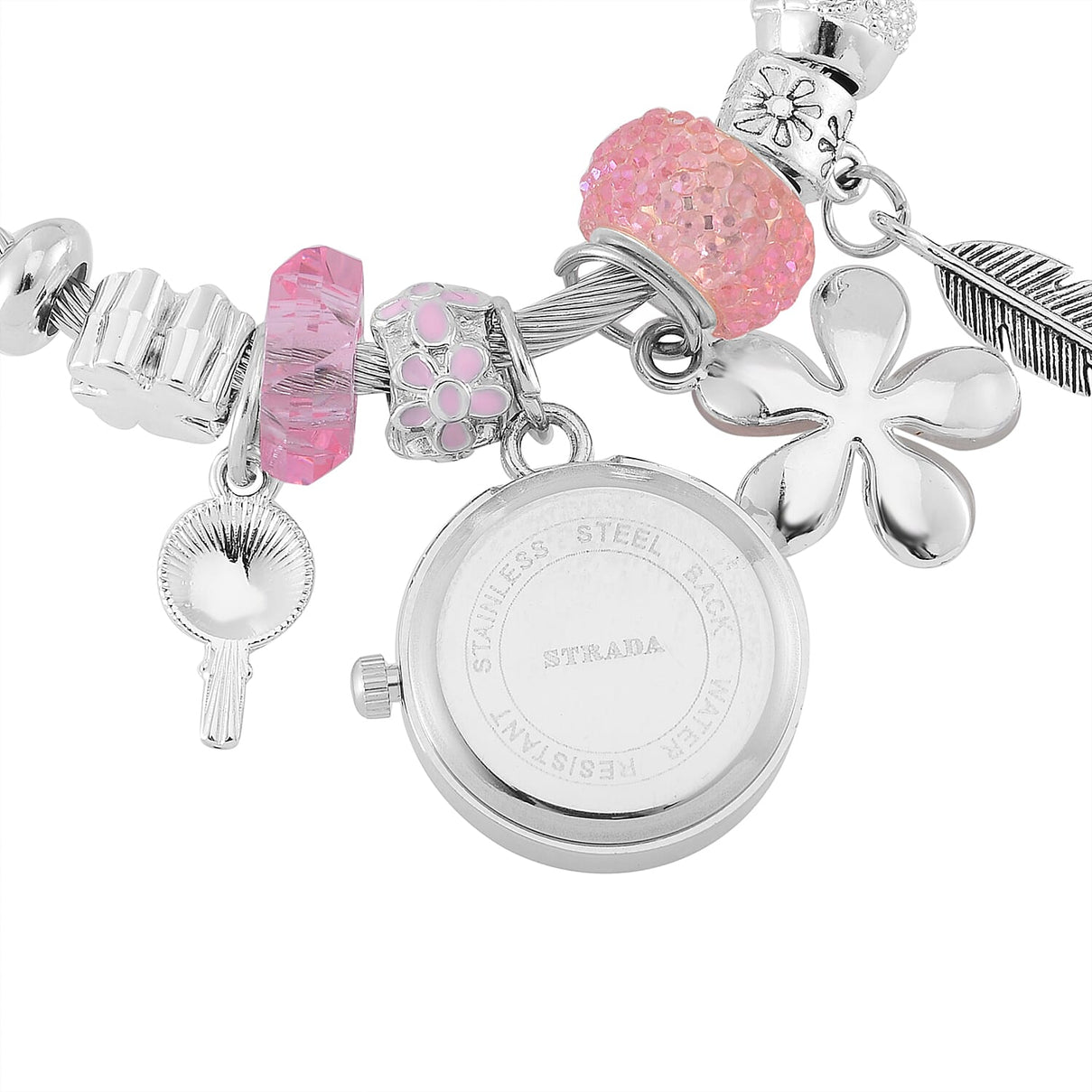 STRADA Japanese Movement Charm Bracelet Watch 7842763 7