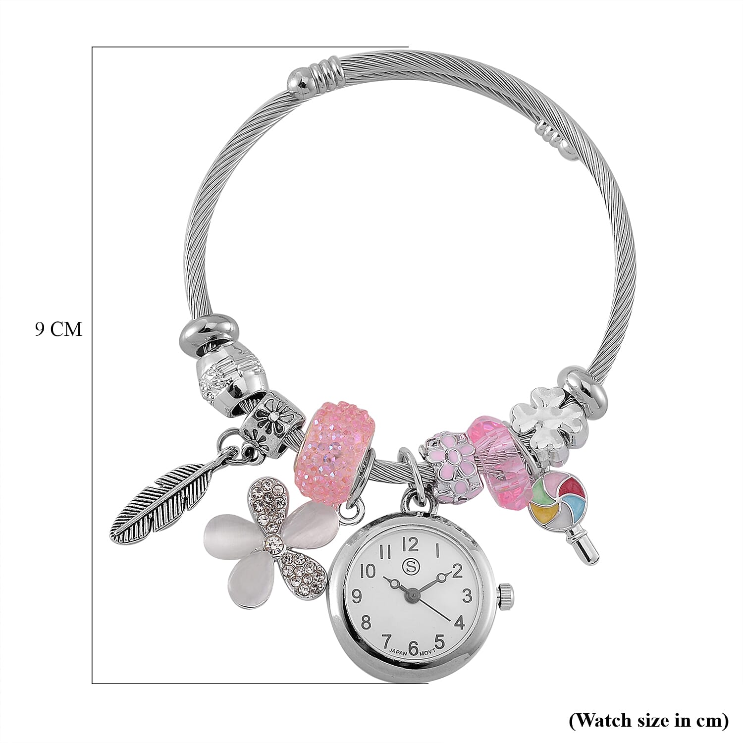 STRADA Japanese Movement Charm Bracelet Watch 7842763 8