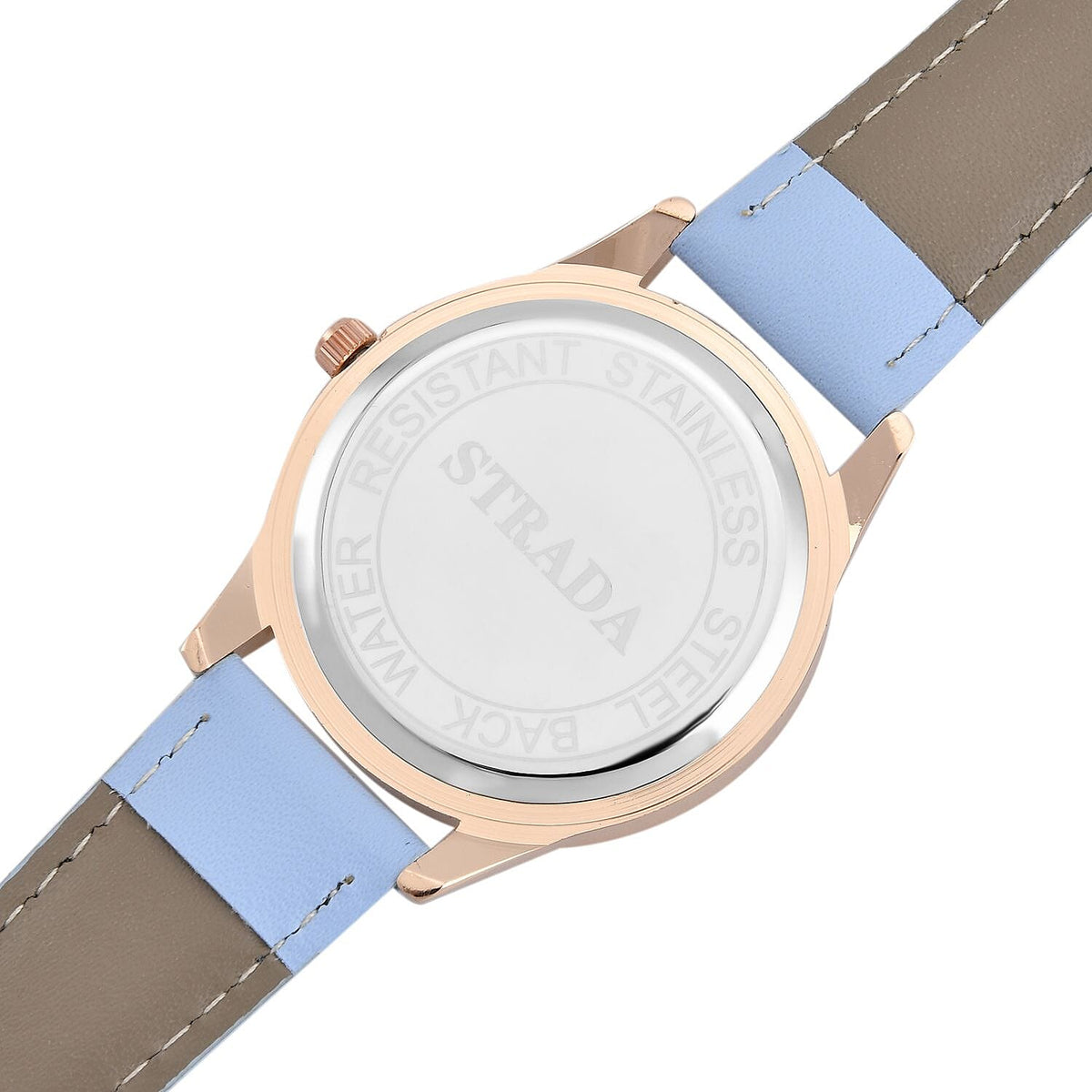 STRADA Japenese Movement Butterfly Pattern Inner Dial with White Stardust dots Watch with PU strap 7337257 6