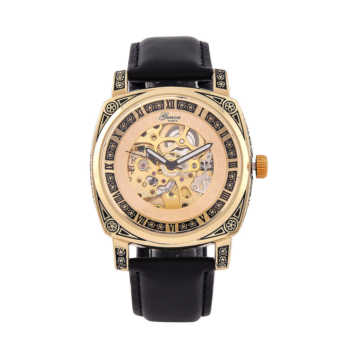 GENOA Automatic Mechanical Movement Skeleton Watch 7826899 0