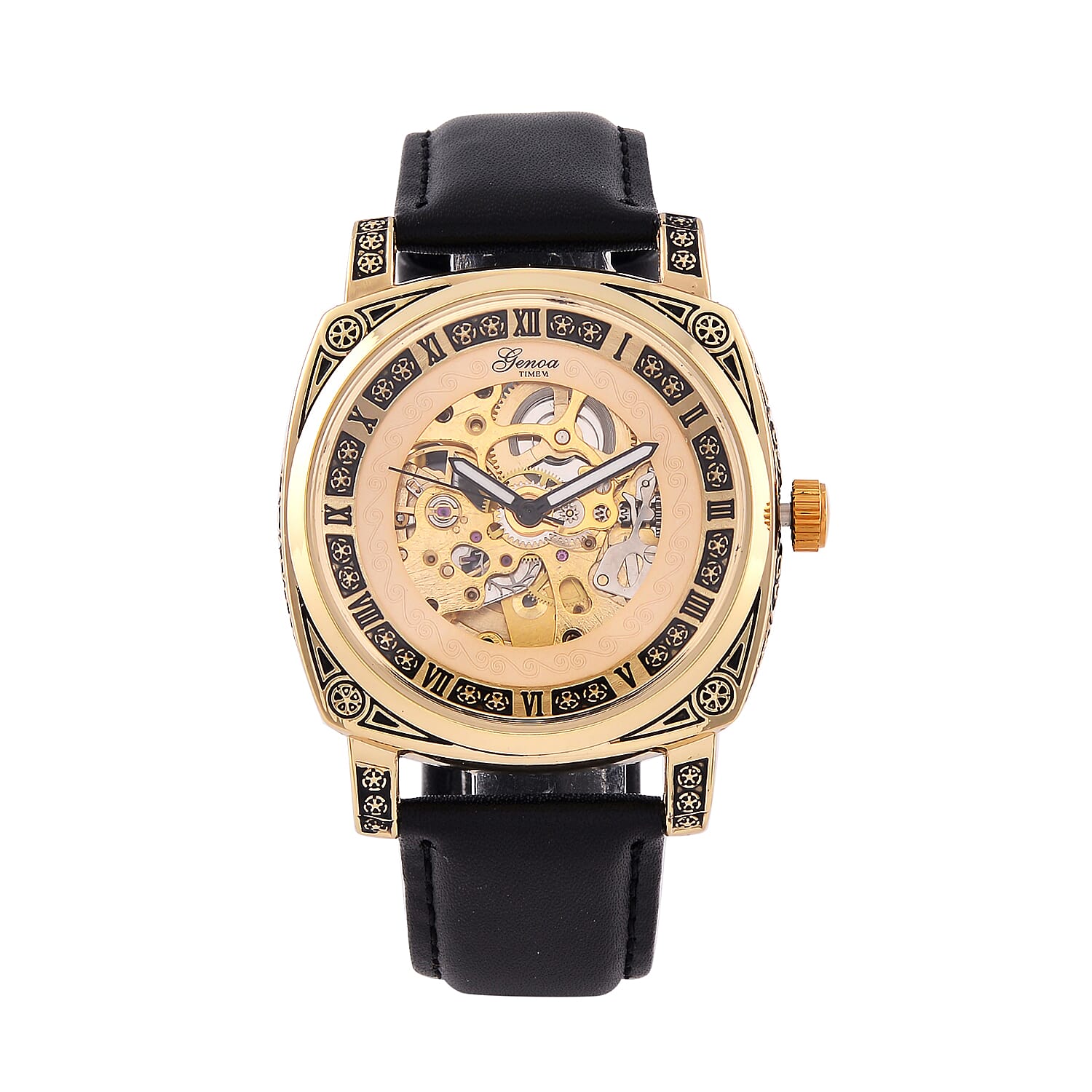 GENOA Automatic Mechanical Movement Skeleton Watch 7826899 0