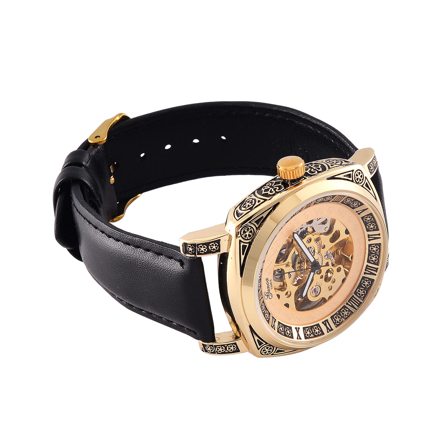 GENOA Automatic Mechanical Movement Skeleton Watch 7826899 5