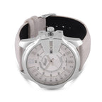 GENOA Japan Movt. 3ATM WR Silver Dial Watch with White Leather Strap