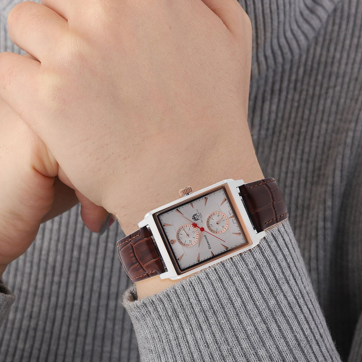 William Hunt Miyota Multifunctional Japan Movt. Watch with Brown Leather Strap 7721575 3
