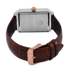 William Hunt Miyota Multifunctional White Dial 5 ATM WR Watch with Brown Leather Strap